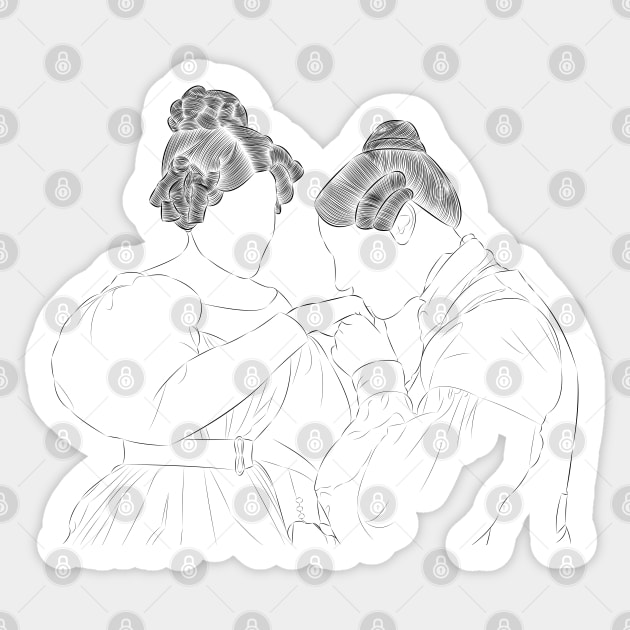 Anne and Ann from Gentleman Jack Sticker by LiLian-Kaff